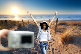 Eigen foto op behang